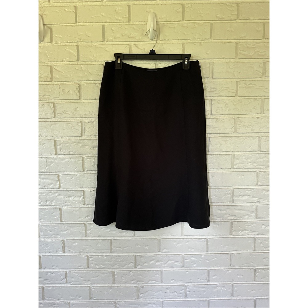 Ann Taylor LOFT Black Skirt Pencil Straight Midi Office Work Sz 10‎